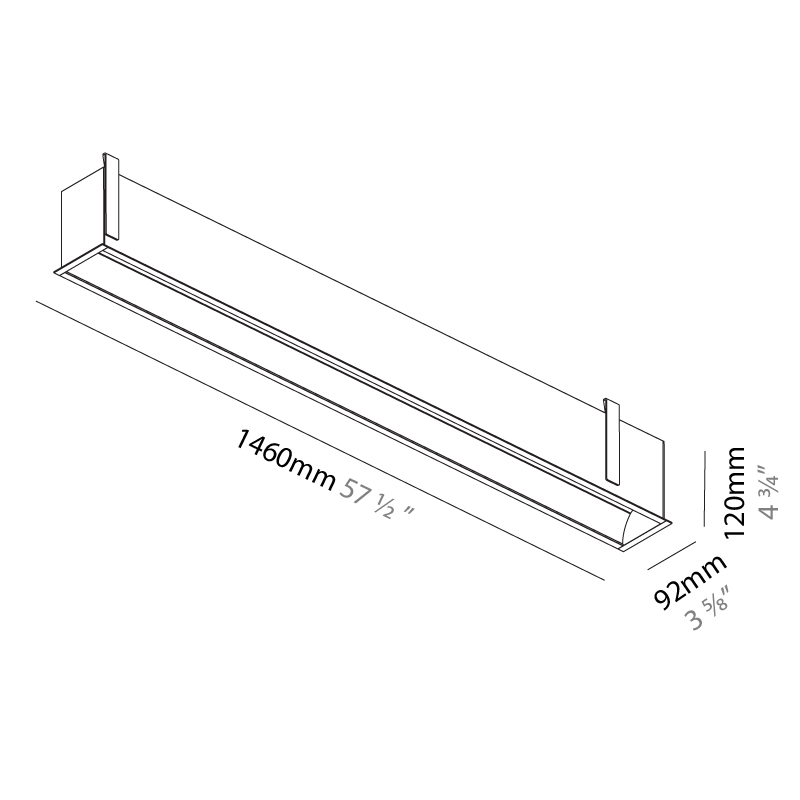 Groove by Prolicht – 57 1/2″ x 4 3/4″ Recessed, Profile offers LED lighting solutions | Zaneen Architectural