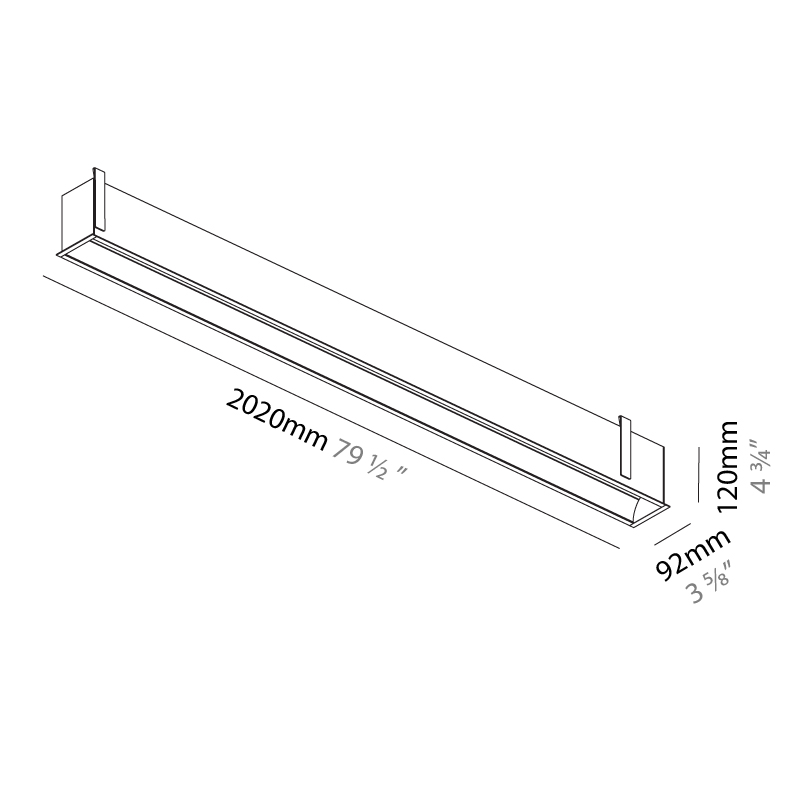 Groove by Prolicht – 79 1/2″ x 4 3/4″ Recessed, Profile offers LED lighting solutions | Zaneen Architectural