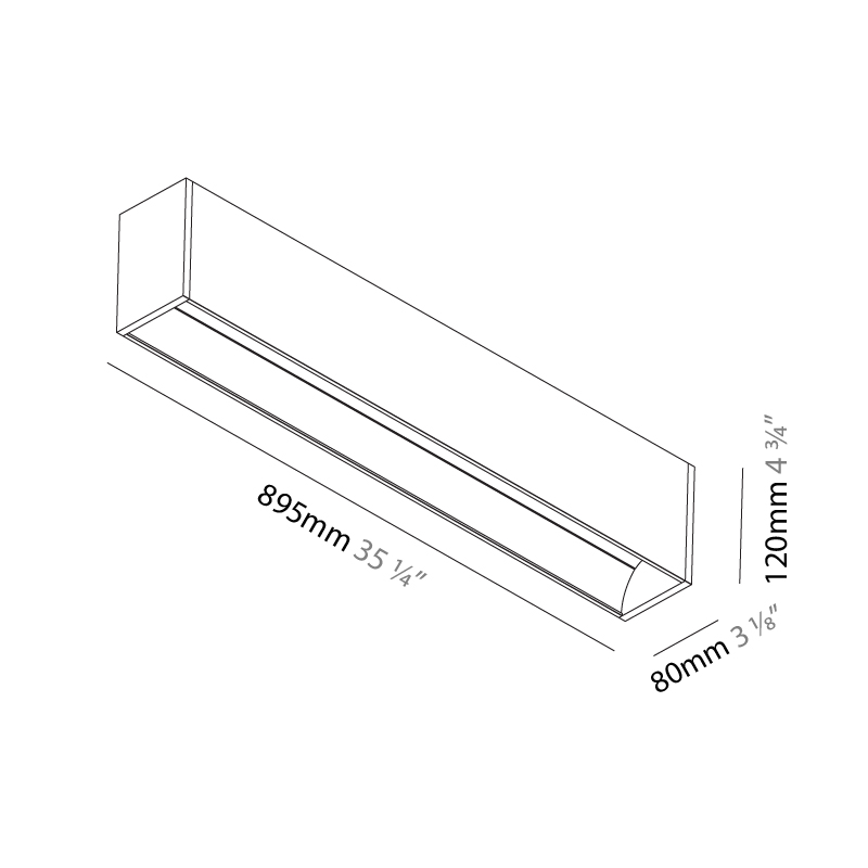 Groove by Prolicht – 35 1/4″ x 4 3/4″ Surface, Profile offers LED lighting solutions | Zaneen Architectural / Line art