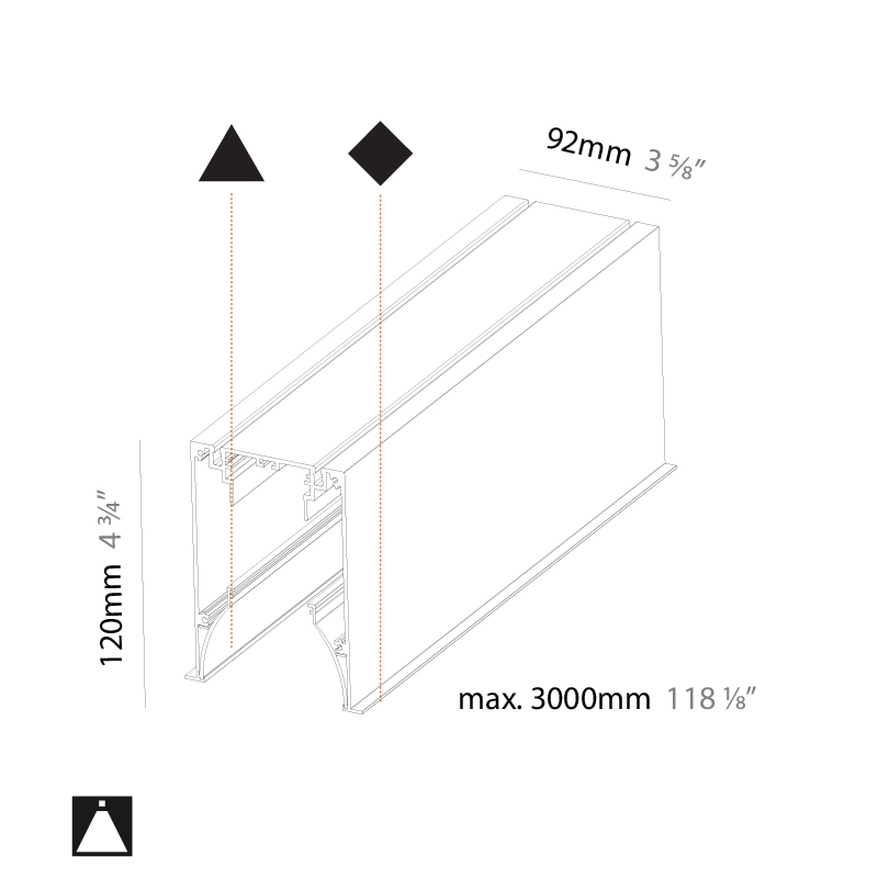 Groove by Prolicht – 44 7/8″ x 4 3/4″ , Profile offers LED lighting solutions | Zaneen Architectural