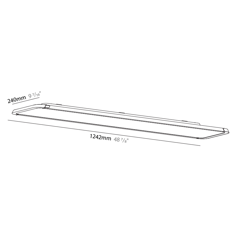 Hadi by Prolicht – 48 7/8″ x 1 7/8″ Surface, Flush Mount offers LED lighting solutions | Zaneen Architectural