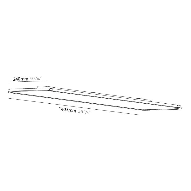 Hadi by Prolicht – 55 1/4″ x 1 7/8″ Surface, Flush Mount offers LED lighting solutions | Zaneen Architectural