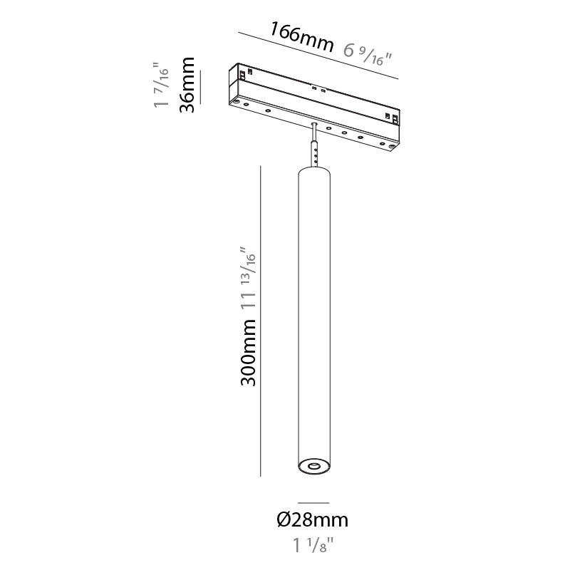 Clicktrack by Prolicht – 1 1/8″ x 11 13/16″ Track, Pendant offers LED lighting solutions | Zaneen Architectural