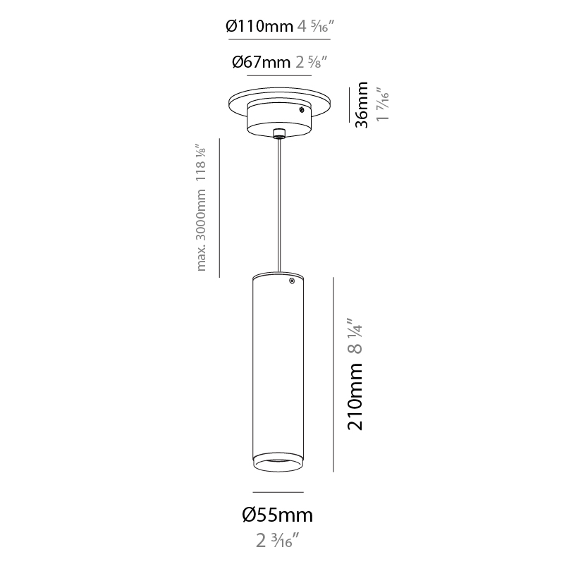 Haul by Milan – 2 3/16″ x 8 1/4″ Suspension, Pendant offers quality European interior lighting design | Zaneen Design / Line art