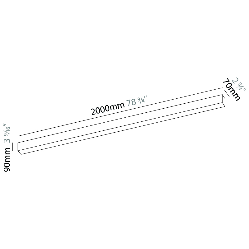 Hex by Tunto – 78 3/4″ x 4 3/16″ Suspension, Modular Systems offers quality European interior lighting design | Zaneen Design