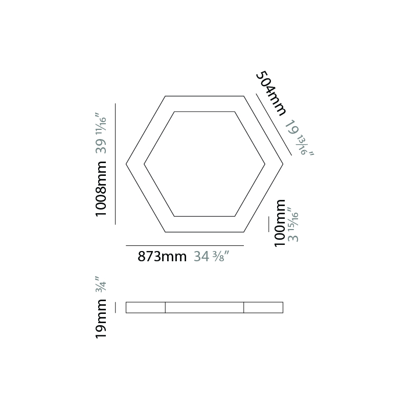 Infinite Honeycomb by Ivela – 43 11/16″ x 1 1/16″ Surface, Panels offers LED lighting solutions | Zaneen Architectural