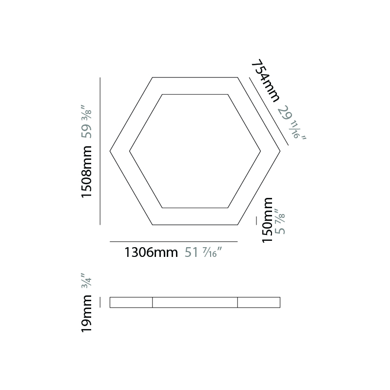 Infinite Honeycomb by Ivela – 59 3/8″ x 1 1/16″ Surface, Panels offers LED lighting solutions | Zaneen Architectural