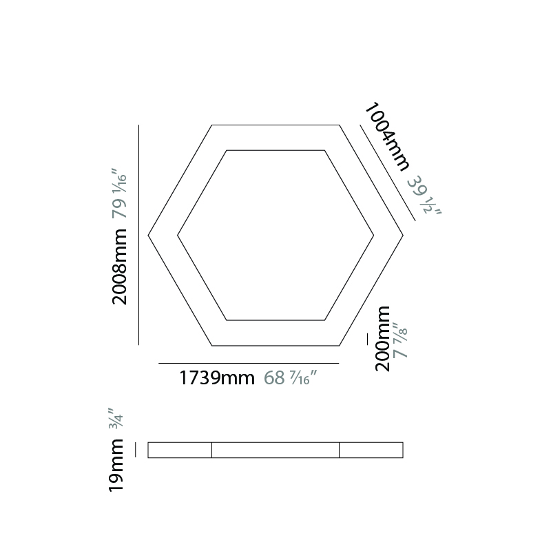 Infinite Honeycomb by Ivela – 79 1/16″ x 1 1/16″ Surface, Panels offers LED lighting solutions | Zaneen Architectural