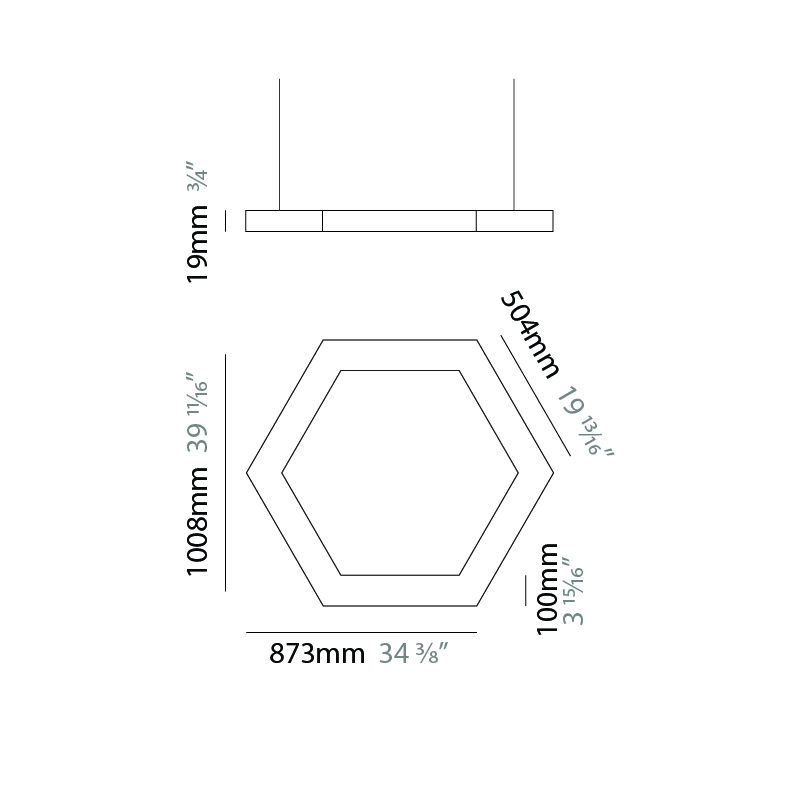 Infinite Honeycomb by Ivela – 43 11/16″ x 1 1/16″ Suspension, Panels offers LED lighting solutions | Zaneen Architectural