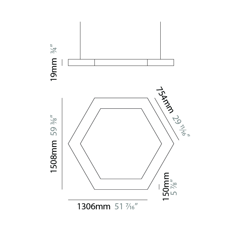 Infinite Honeycomb by Ivela – 59 3/8″ x 1 1/16″ Suspension, Panels offers LED lighting solutions | Zaneen Architectural / Line art