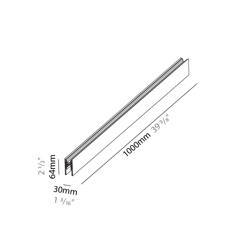 Clicktrack by Prolicht – 39 3/8 / 78 3/4 / 118 1/8″ x 2 1/2″ Suspension, Profile offers LED lighting solutions | Zaneen Architectural