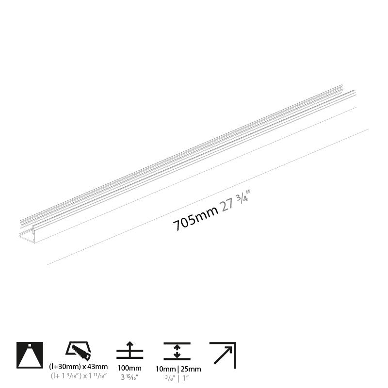  by Prolicht – 27 3/4″ x 1 1/8″ ,  offers LED lighting solutions | Zaneen Architectural