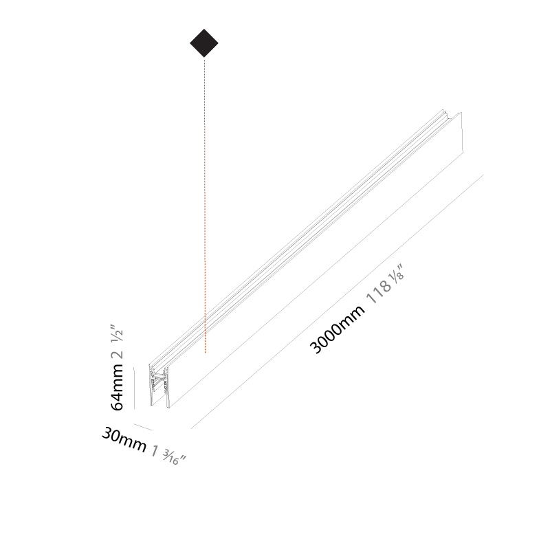 Clicktrack by Prolicht – 39 3/8 / 78 3/4 / 118 1/8″ x 2 1/2″ Surface, Profile offers LED lighting solutions | Zaneen Architectural