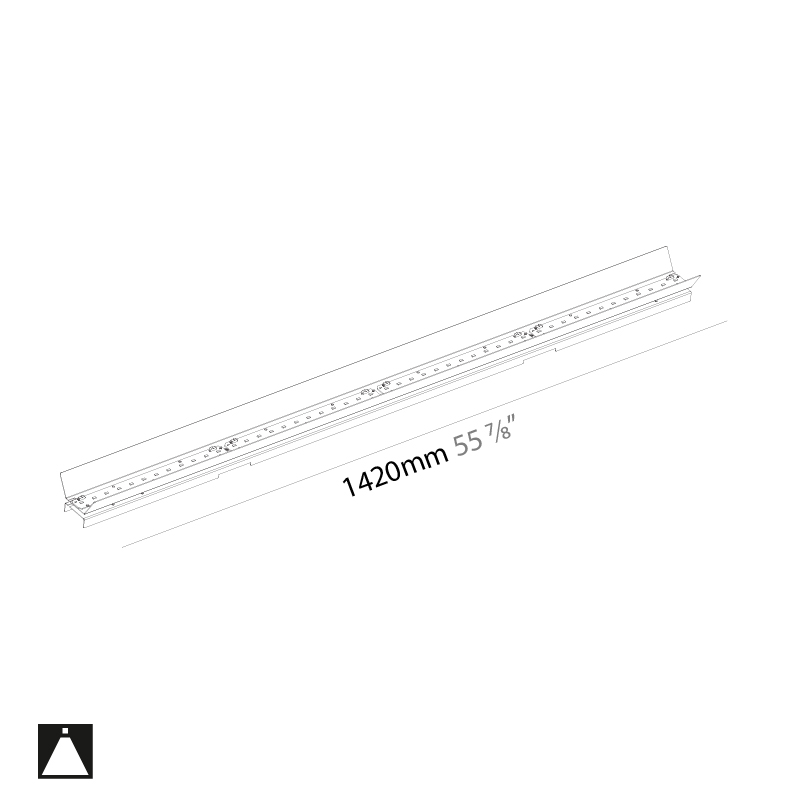 Idaho by Prolicht – 55 7/8″ x 2 9/16″ ,  offers LED lighting solutions | Zaneen Architectural