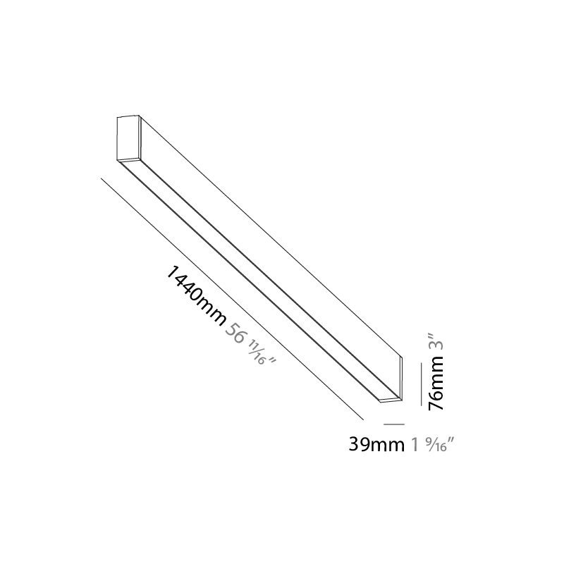 Idaho by Prolicht – 56 11/16″ x 3″ Surface, Profile offers LED lighting solutions | Zaneen Architectural / Line art