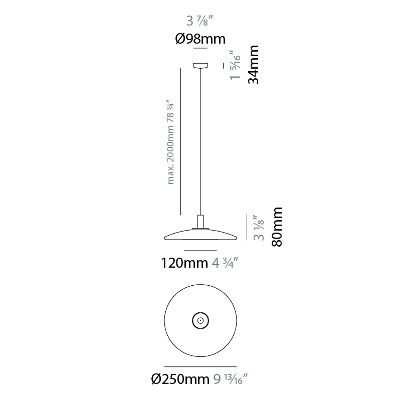 Illa by Ole – 9 13/16″ x 3 1/8″ Suspension, Pendant offers quality European interior lighting design | Zaneen Design / Line art