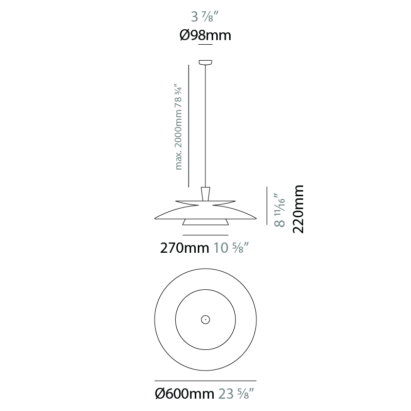 Illa by Ole – 23 5/8″ x 8 11/16″ Suspension, Pendant offers quality European interior lighting design | Zaneen Design / Line art