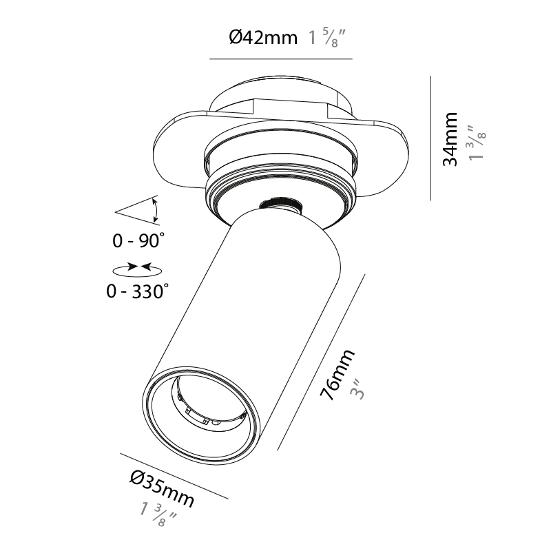 Imagine Micro by Prolicht – 1 3/8″ x 3″ Surface, Spots offers LED lighting solutions | Zaneen Architectural / Line art