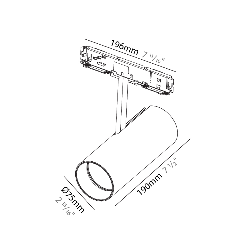 Imagine by Prolicht – 2 15/16″ x 8 1/16″ Track, Spots offers LED lighting solutions | Zaneen Architectural