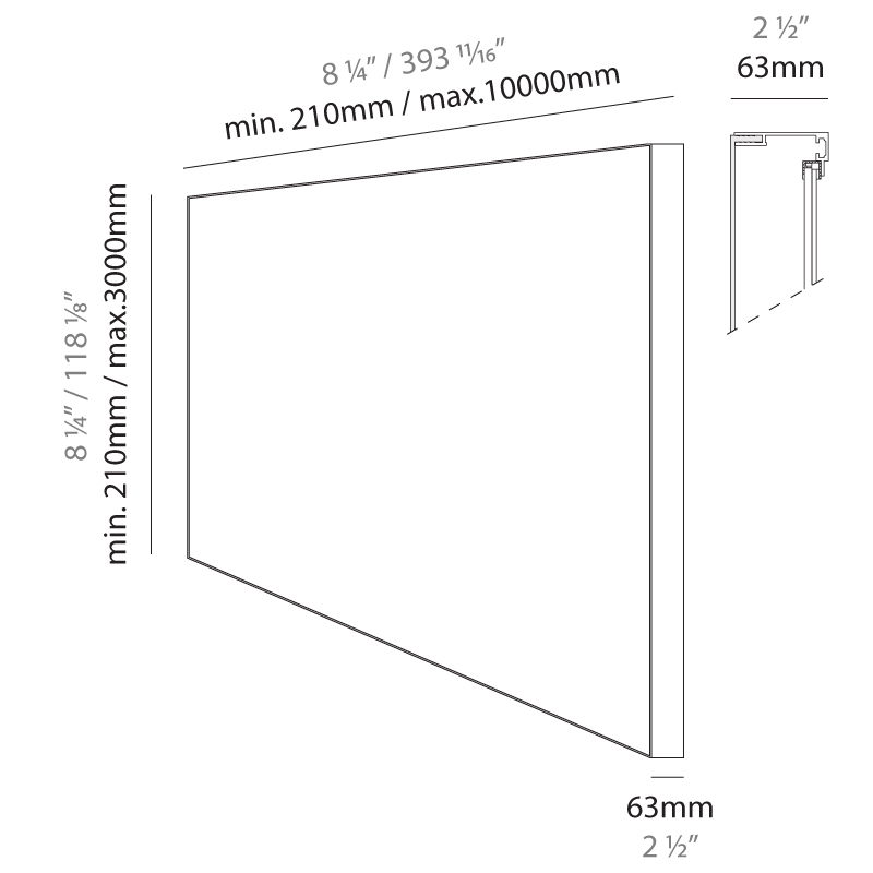 Infinite-Canvas by Ivela – 8 1/4 - 393 11/16″ Surface, Panels offers LED lighting solutions | Zaneen Architectural / Line art