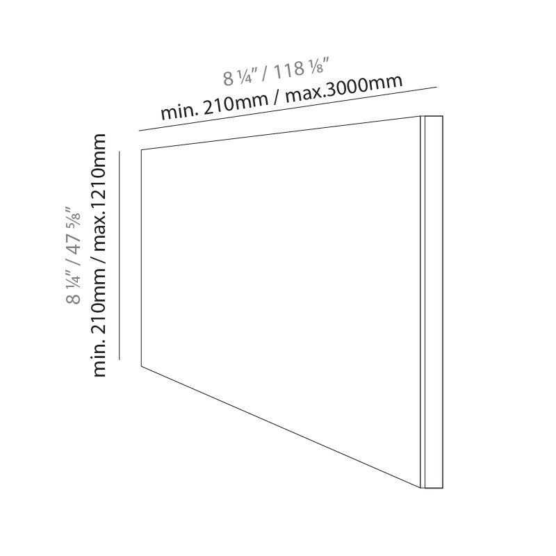 Infinite-Stellar by Ivela – 8 1/4 - 118 1/8″ Surface, Panels offers LED lighting solutions | Zaneen Architectural / Line art