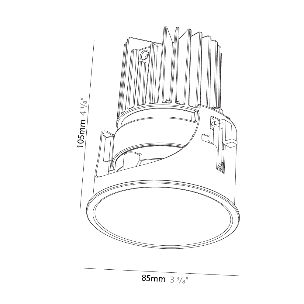 Invader by Prolicht – 3 3/8″ x 4 1/8″ Recessed, Downlight offers LED lighting solutions | Zaneen Architectural / Line art