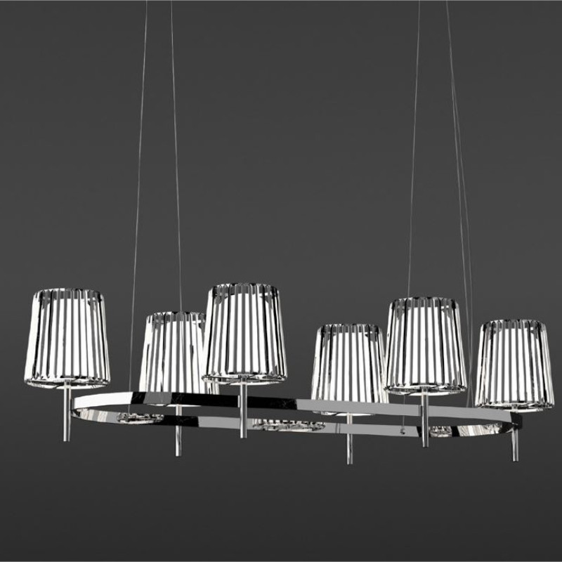 Julia by Quasar – 51 3/16″ x 13 3/4″ Suspension, Ambient offers quality European interior lighting design | Zaneen Design
