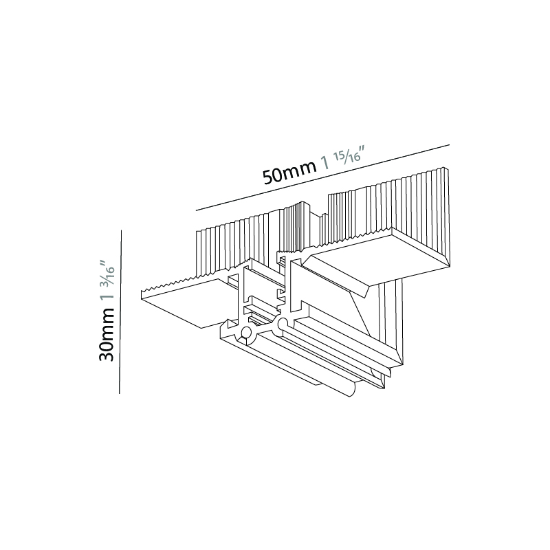 Just Black System by Prolicht – 1 13/16″ x 9/16″ , Modular offers LED lighting solutions | Zaneen Architectural