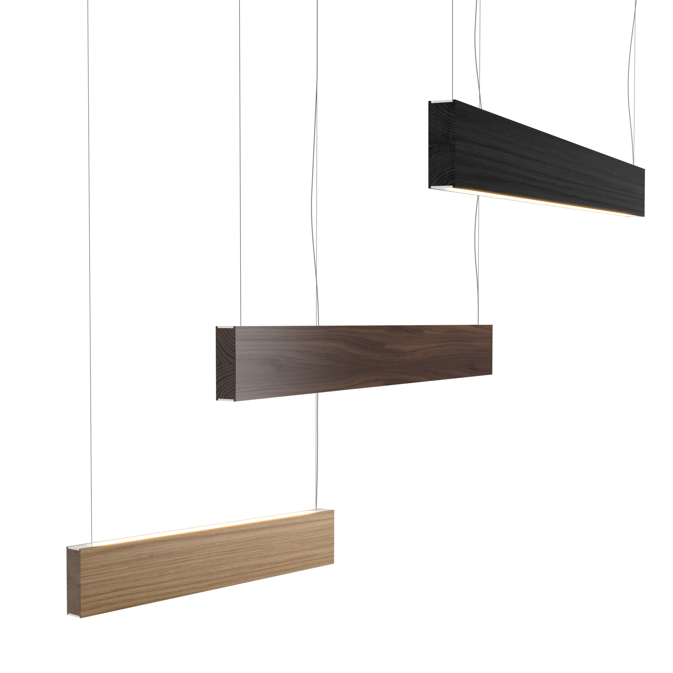 Woodlin by Tunto – 51 3/16″ x 4 3/4″ Suspension, Pendant offers quality European interior lighting design | Zaneen Design