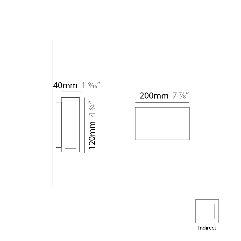 Woodlin by Tunto – 7 7/8″ x 4 3/4″ Surface, Linear Profiles offers quality European interior lighting design | Zaneen Design / Line art