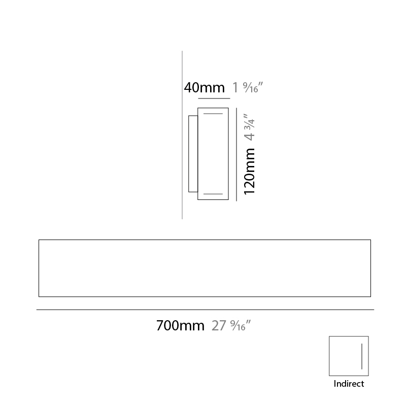 Woodlin by Tunto – 27 9/16″ x 4 3/4″ Surface, Linear Profiles offers quality European interior lighting design | Zaneen Design