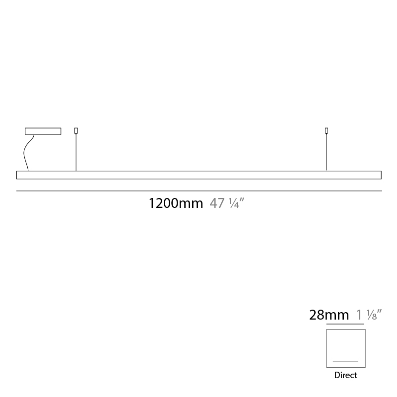 Woodlin by Tunto – 47 1/4″ x 1 1/8″ Suspension, Pendant offers quality European interior lighting design | Zaneen Design