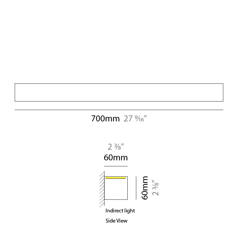 Woodlin by Tunto – 27 9/16″ x 2 3/8″ Surface, Linear Profiles offers quality European interior lighting design | Zaneen Design