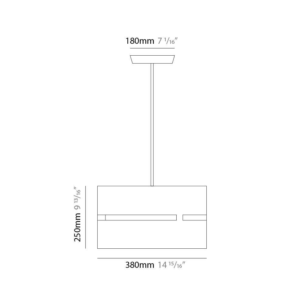 Luz Oculta by Fambuena – 14 15/16″ x 10″ Suspension, Pendant offers quality European interior lighting design | Zaneen Design