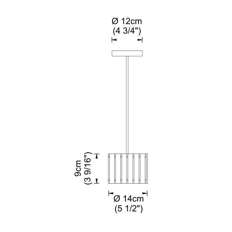 Luz Oculta by Fambuena – 5 1/2″ x 3 9/16″ Suspension, Pendant offers quality European interior lighting design | Zaneen Design / Line art