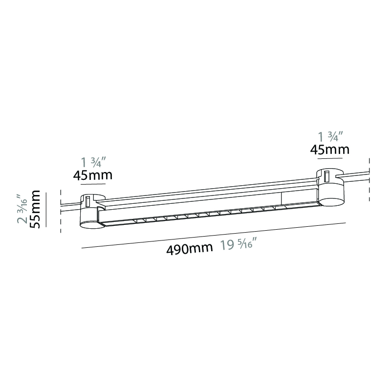 Level by Letroh – 19 5/16″ x 2 3/16″ Track, Linear Profiles offers LED lighting solutions | Zaneen Architectural