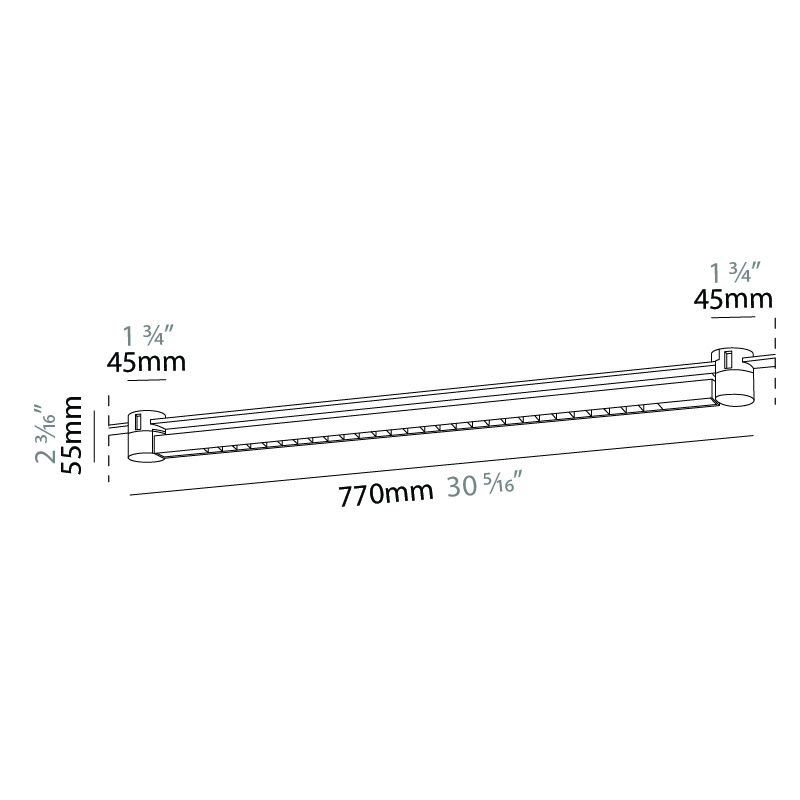 Level by Letroh – 30 5/16″ x 2 3/16″ Track, Linear Profiles offers LED lighting solutions | Zaneen Architectural
