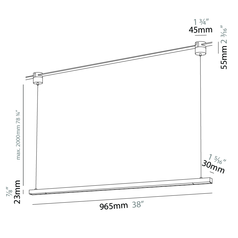 Level by Letroh – 38″ x 2 3/16″ Track, Linear Profiles offers LED lighting solutions | Zaneen Architectural