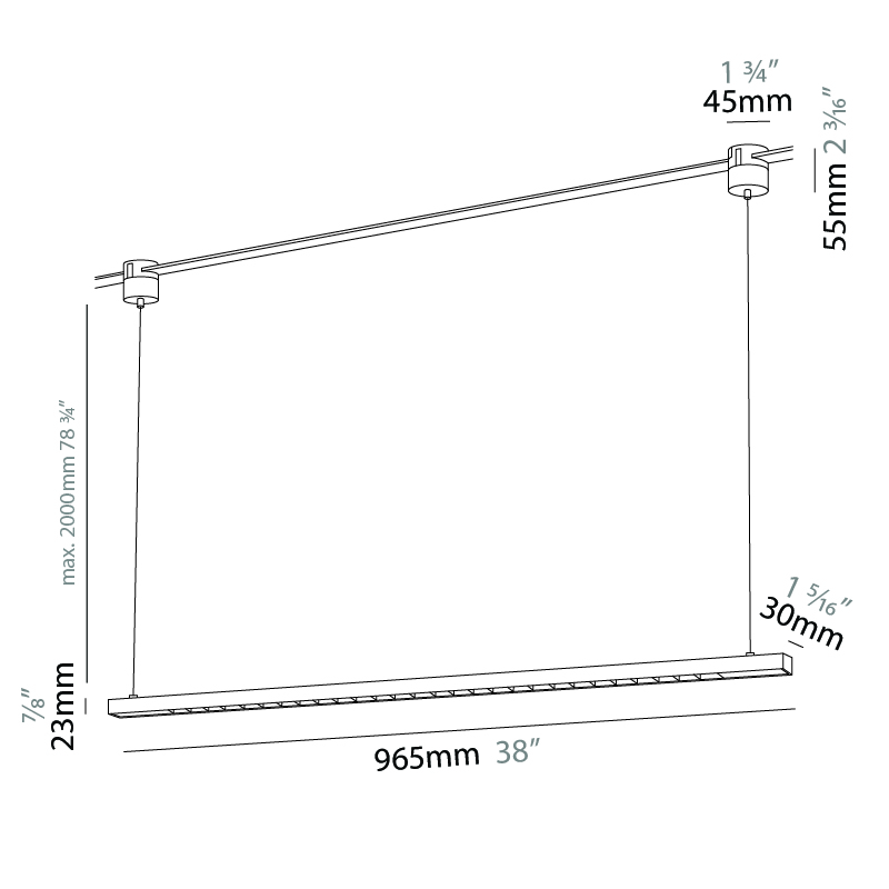 Level by Letroh – 38″ x 2 3/16″ Track, Linear Profiles offers LED lighting solutions | Zaneen Architectural