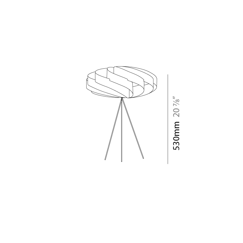 Swirl by Linea Zero – 15 3/4″ x 20 7/8″ Portable, Table offers quality European interior lighting design | Zaneen Design / Line art