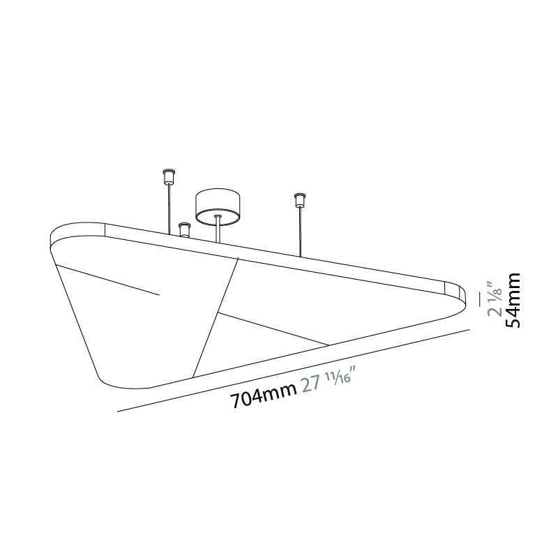 Victory Acoustic Light Panel by Prolicht – 31 3/16″ x 2 1/8″ Suspension, Acoustic offers LED lighting solutions | Zaneen Architectural / Line art