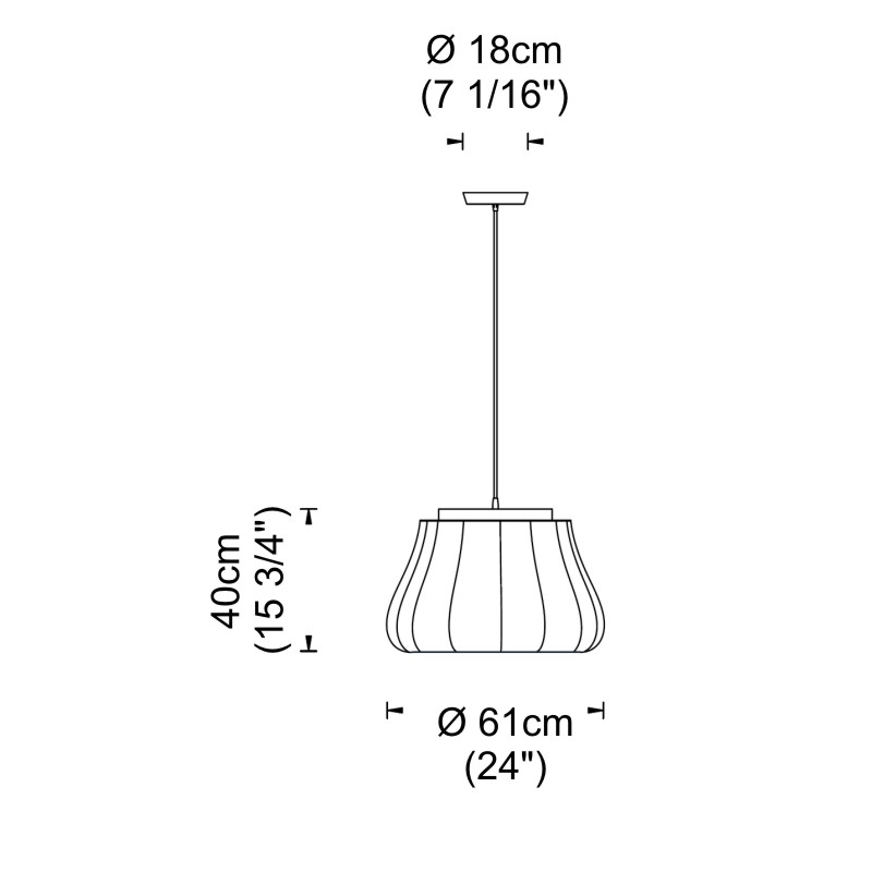 Lily by Fambuena – 24″ x 15 3/4″ Suspension, Pendant offers quality European interior lighting design | Zaneen Design / Line art