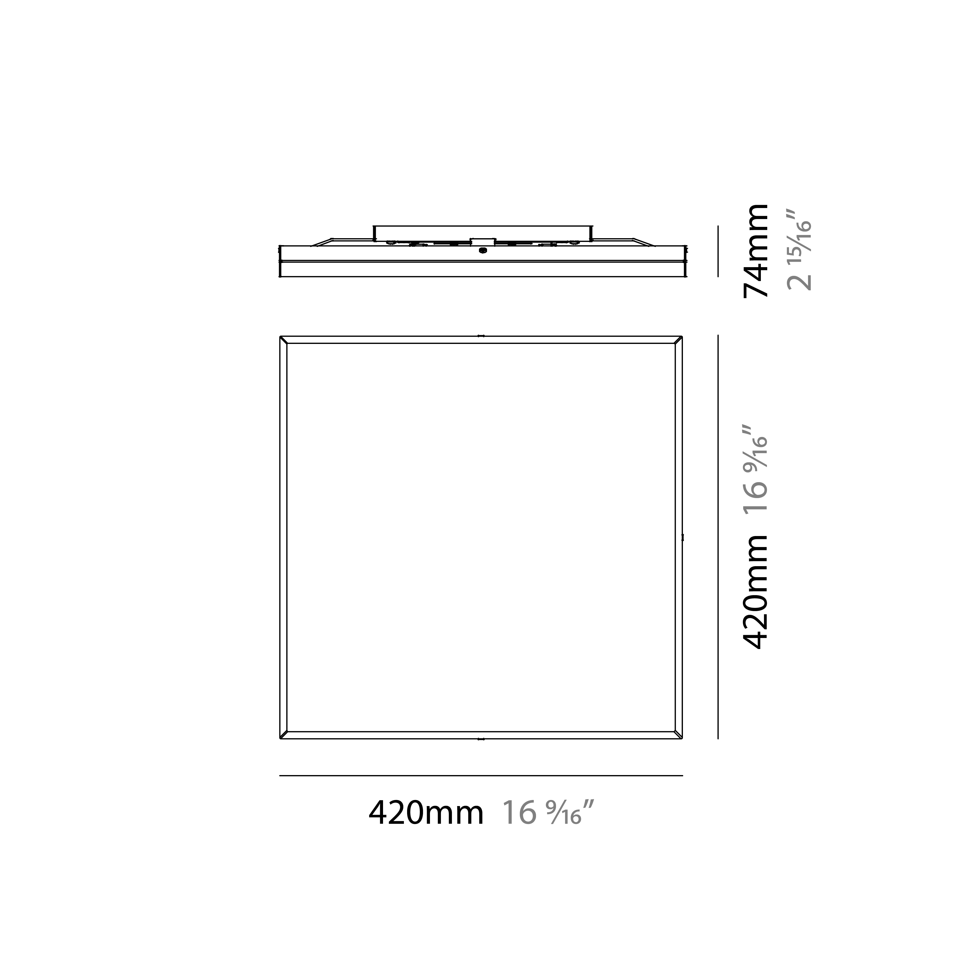 Linea by Milan – 16 1/2″ x 3.0″ Surface, Flush Mount offers quality European interior lighting design | Zaneen Design