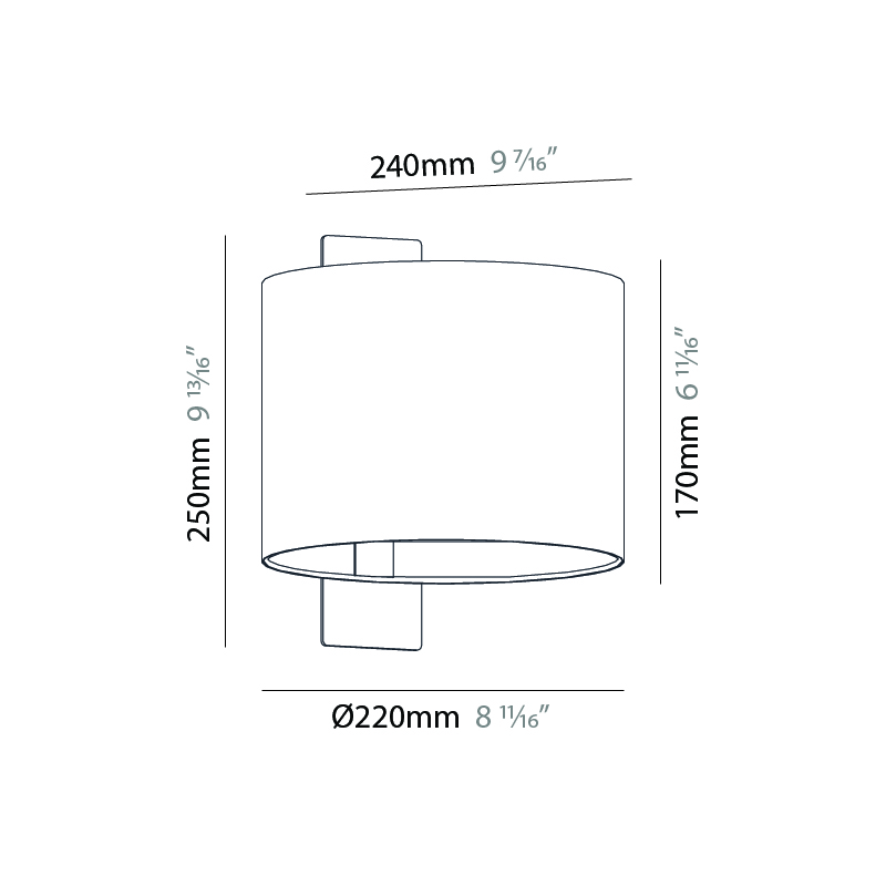 Linood by Milan – 8 11/16″ x 9 13/16″ Surface, Wall Surface offers quality European interior lighting design | Zaneen Design / Line art
