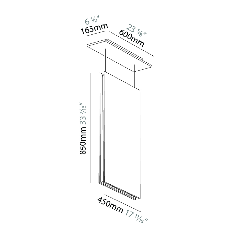 Lullaby by Prolicht – 17 11/16″ x 33 7/16″ Suspension, Acoustic offers LED lighting solutions | Zaneen Architectural / Line art