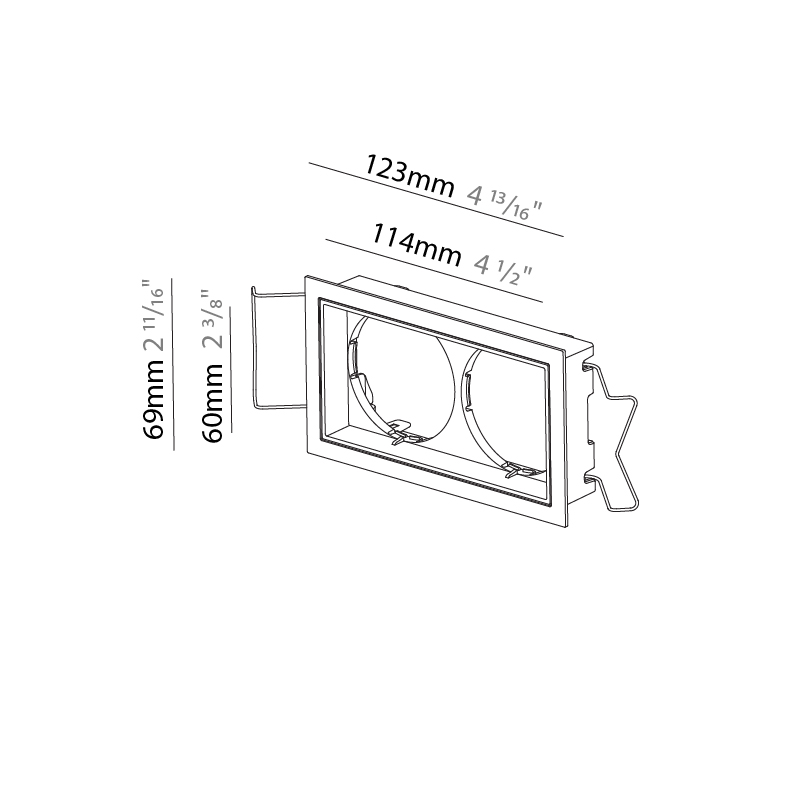 Magiq by Prolicht – 4 1/2″ x 1 3/16″ Recessed, Modular Systems offers LED lighting solutions | Zaneen Architectural