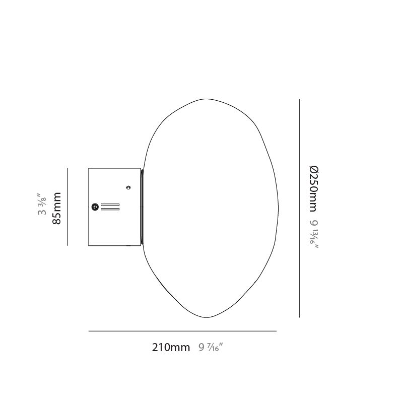 Mark by Cangini & Tucci – 9 13/16″ x 8 1/4″ Surface, Wall Surface offers quality European interior lighting design | Zaneen Design