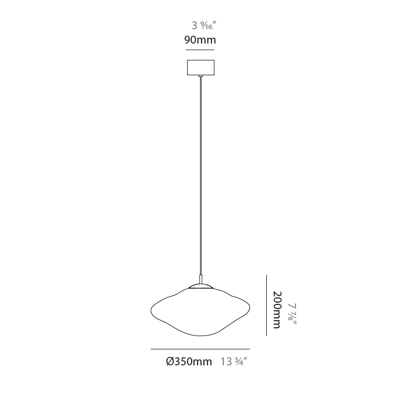 Mark by Cangini & Tucci – 13 3/4″ x 8 11/16″ Suspension, Pendant offers quality European interior lighting design | Zaneen Design