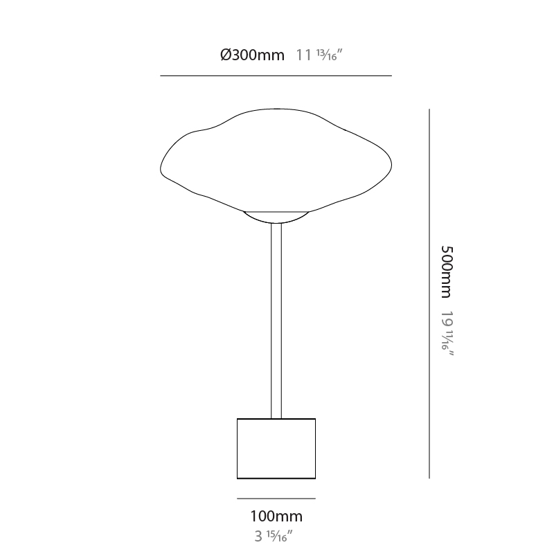 Mark by Cangini & Tucci – 9 13/16″ x 19 11/6″ Portable, Table offers quality European interior lighting design | Zaneen Design