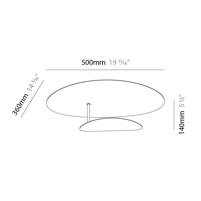Masai by Icone – 19 11/16″ x 5 1/2″ Surface, Wall Surface offers quality European interior lighting design | Zaneen Design